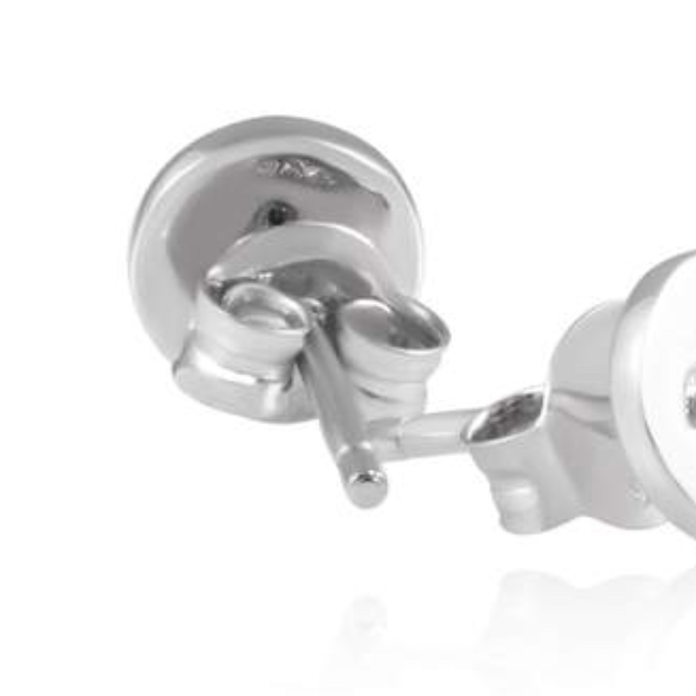 925 Sterling Silver Zodiac VIRGO Disc Earrings - Picture 2 of 3